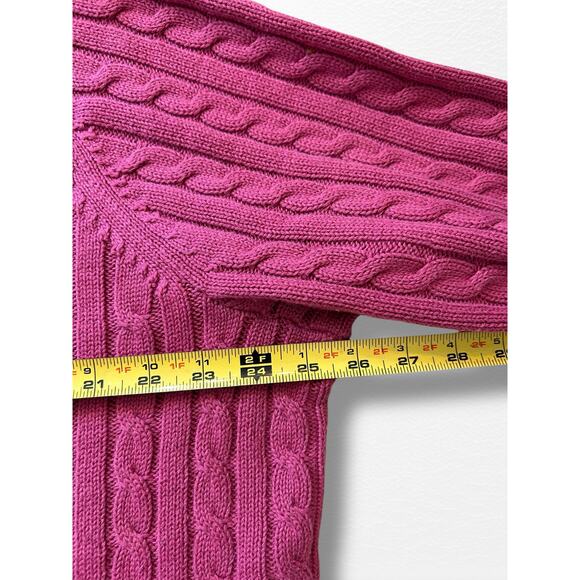 LL Bean Cable Knit Cardigan Sweater, Size 2X - Picture 6 of 9